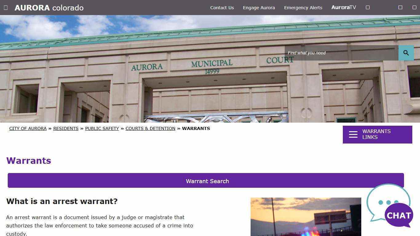 Warrants - City of Aurora