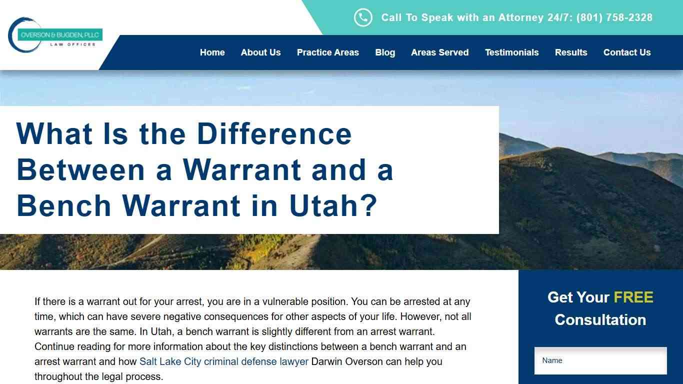 What Is the Difference Between a Warrant and a Bench Warrant in Utah?